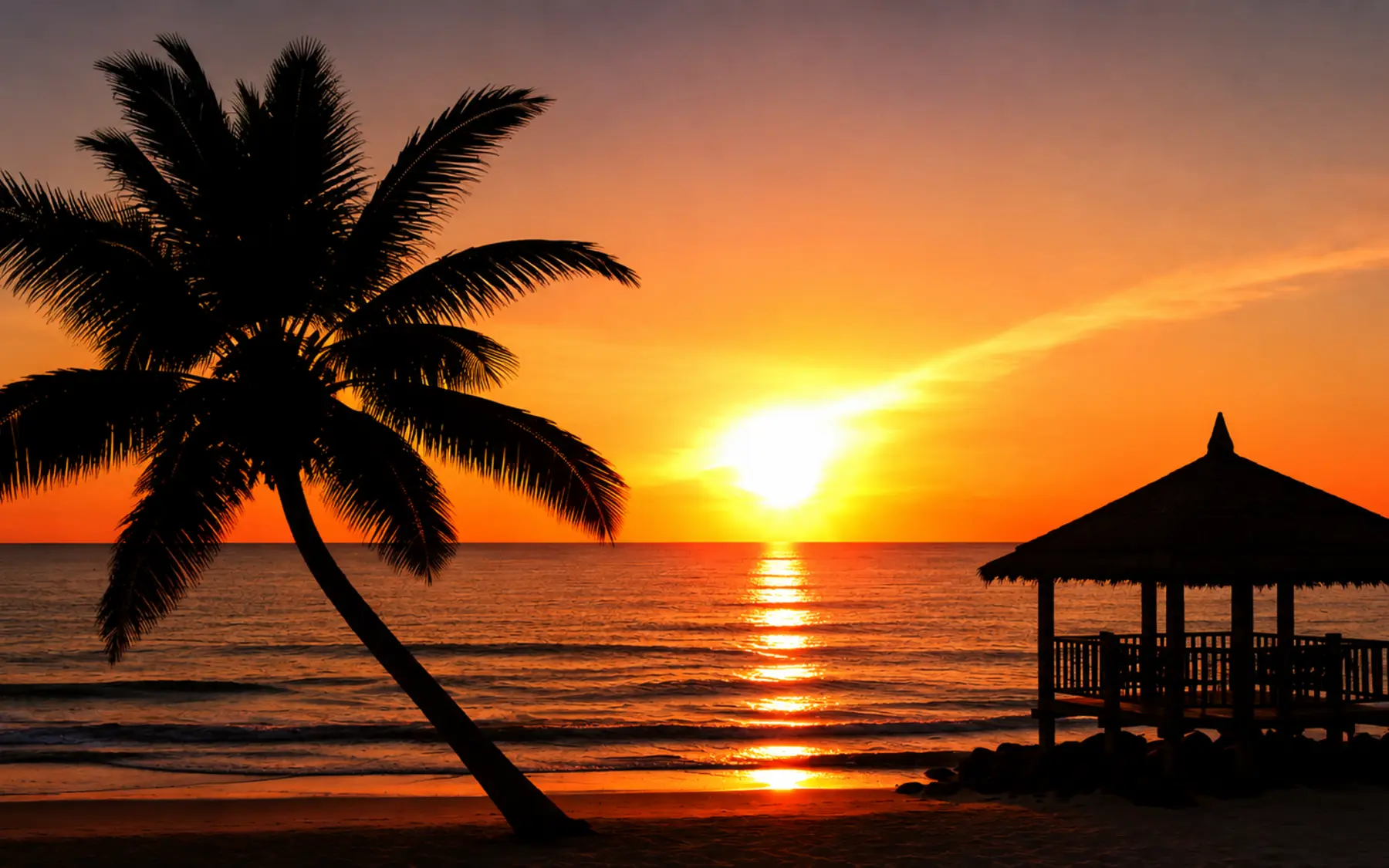 Coastal sunset artwork